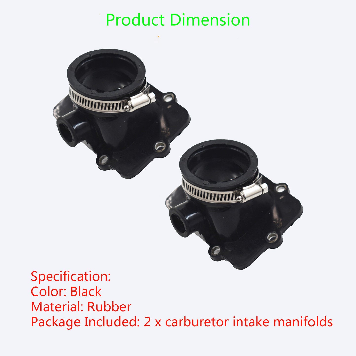 ALL-CARB 2-Pack Carburetor Flange Carb Socket Intake Boots Replacement for Ski-Doo 600 500 420867882 420867880