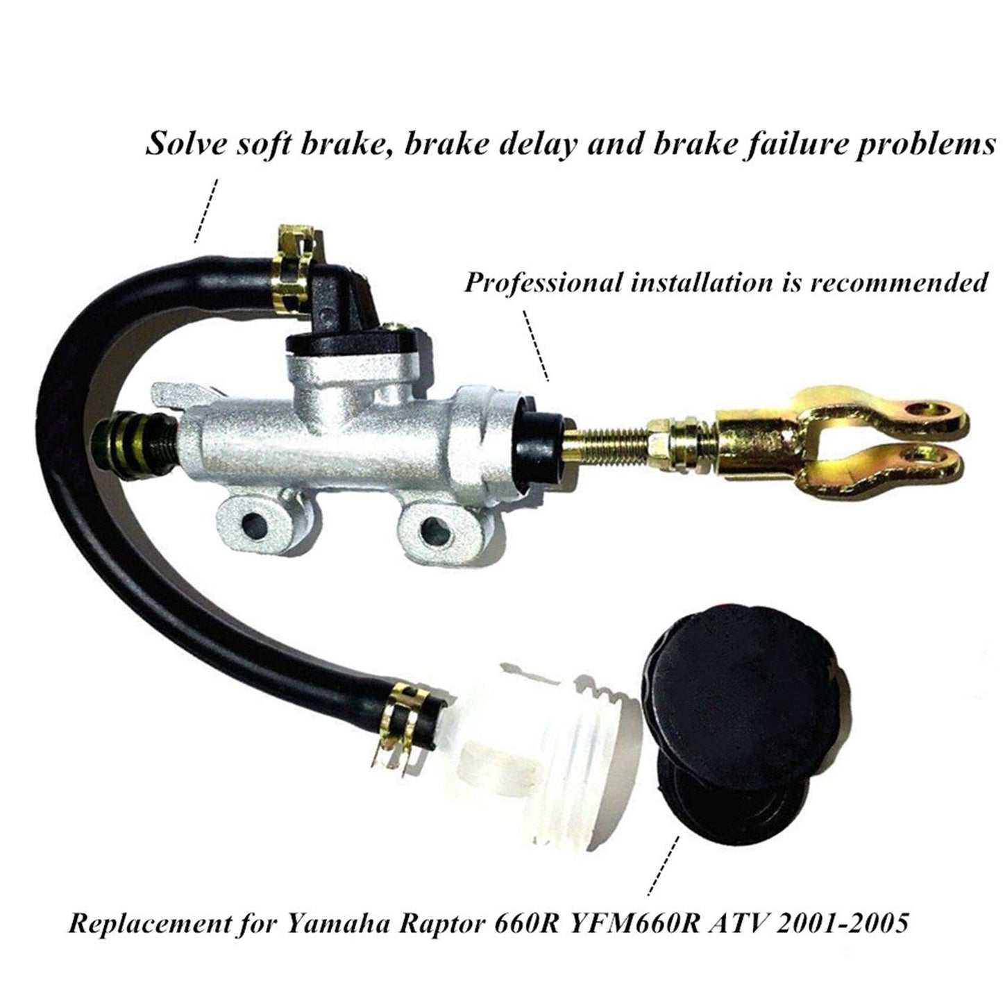 ALL-CARB Rear Disc Brake Master Cylinder Replacement for Yamaha Raptor 660 660R 2001-2005