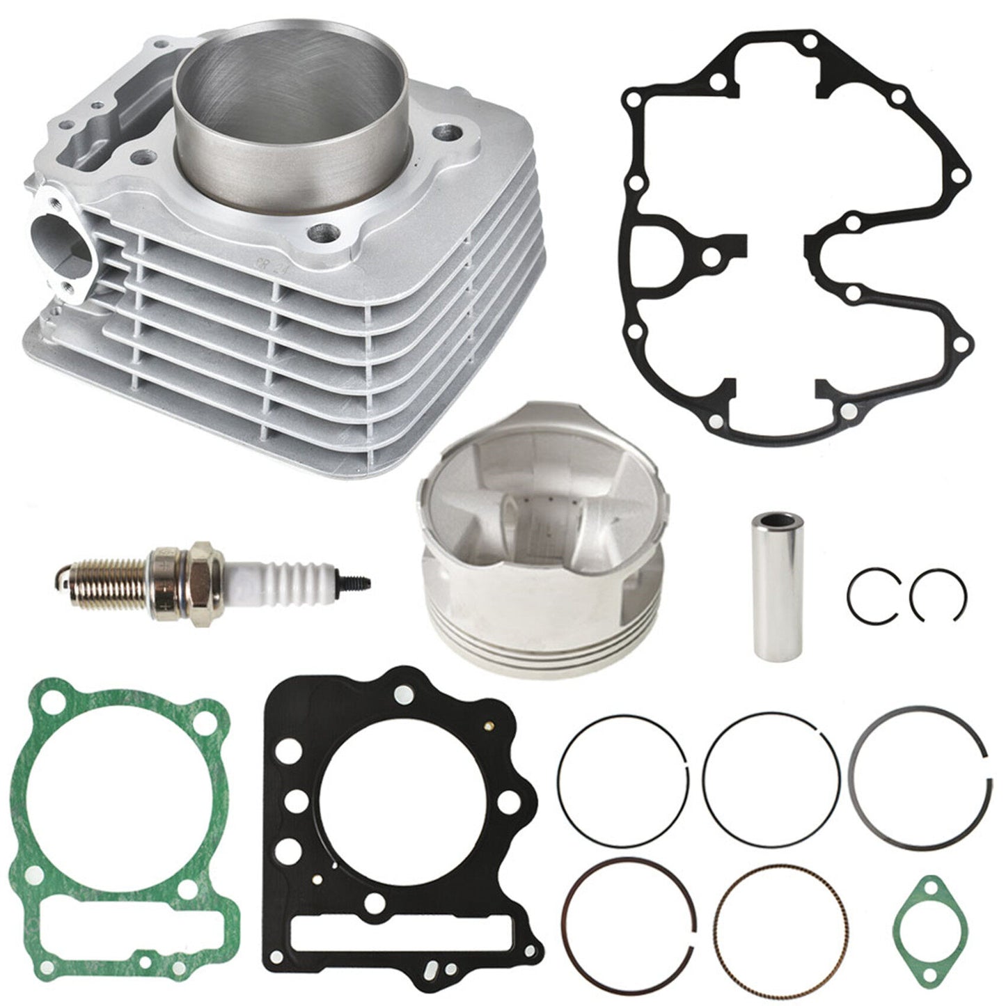 ALL-CARB Cylinder Piston Gasket Rebuild Kit Replacement for Honda Sportrax 400 12100-HN1-A70 12191-KCY-672 1999-2008
