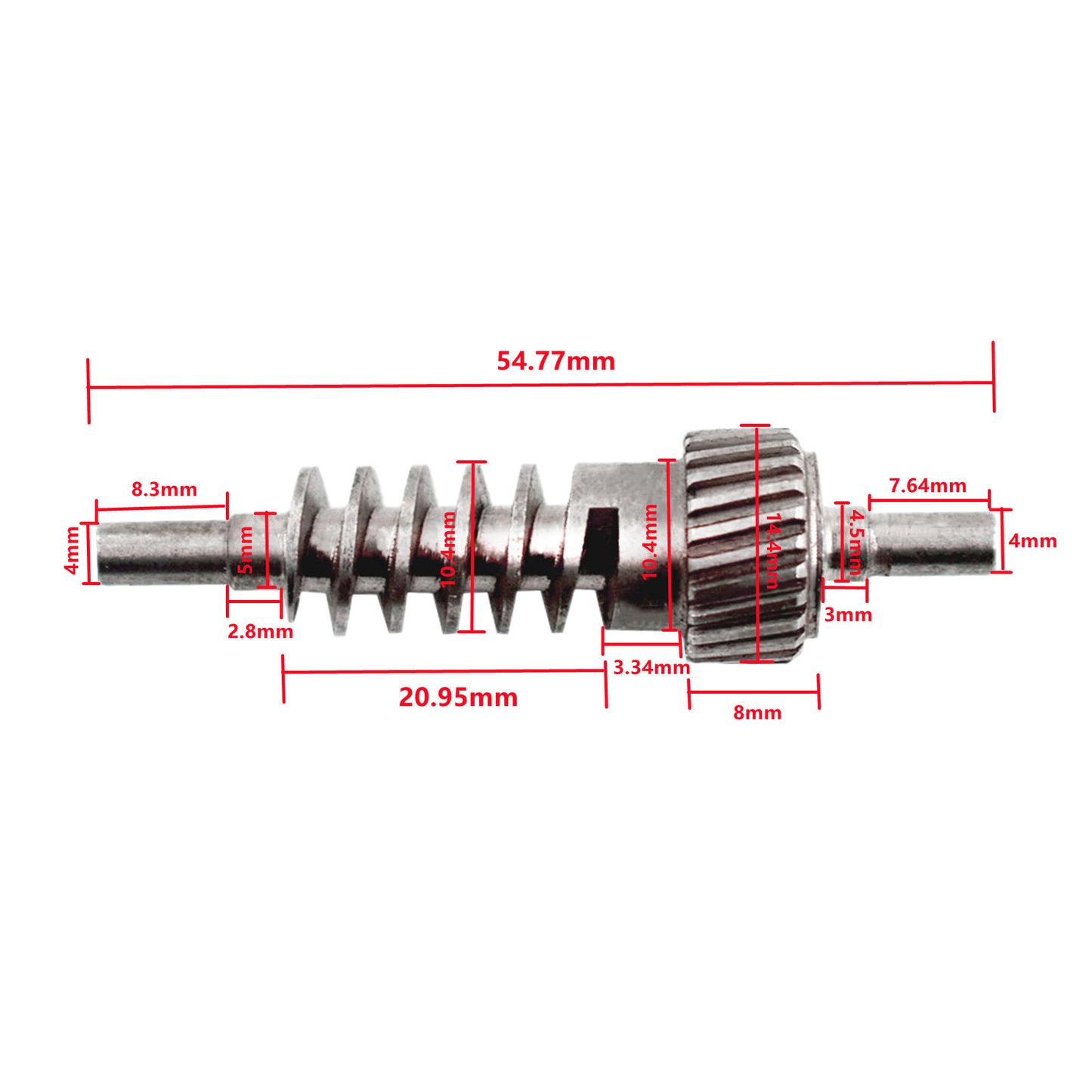 ALL-CARB Seat Thigh Support Actuator Repair Metal Gear 52107068045 Replacement for BMW X5 X6 5 Series E60 E61 F07 7 Series E65 E66 E67