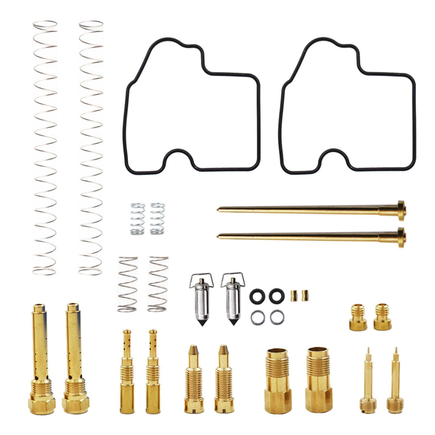 2 x Carburetor Carb Repair Rebuild Kits Fit for 2002-2003 Kawasaki Prairie 650 and 700 Brute Force 650