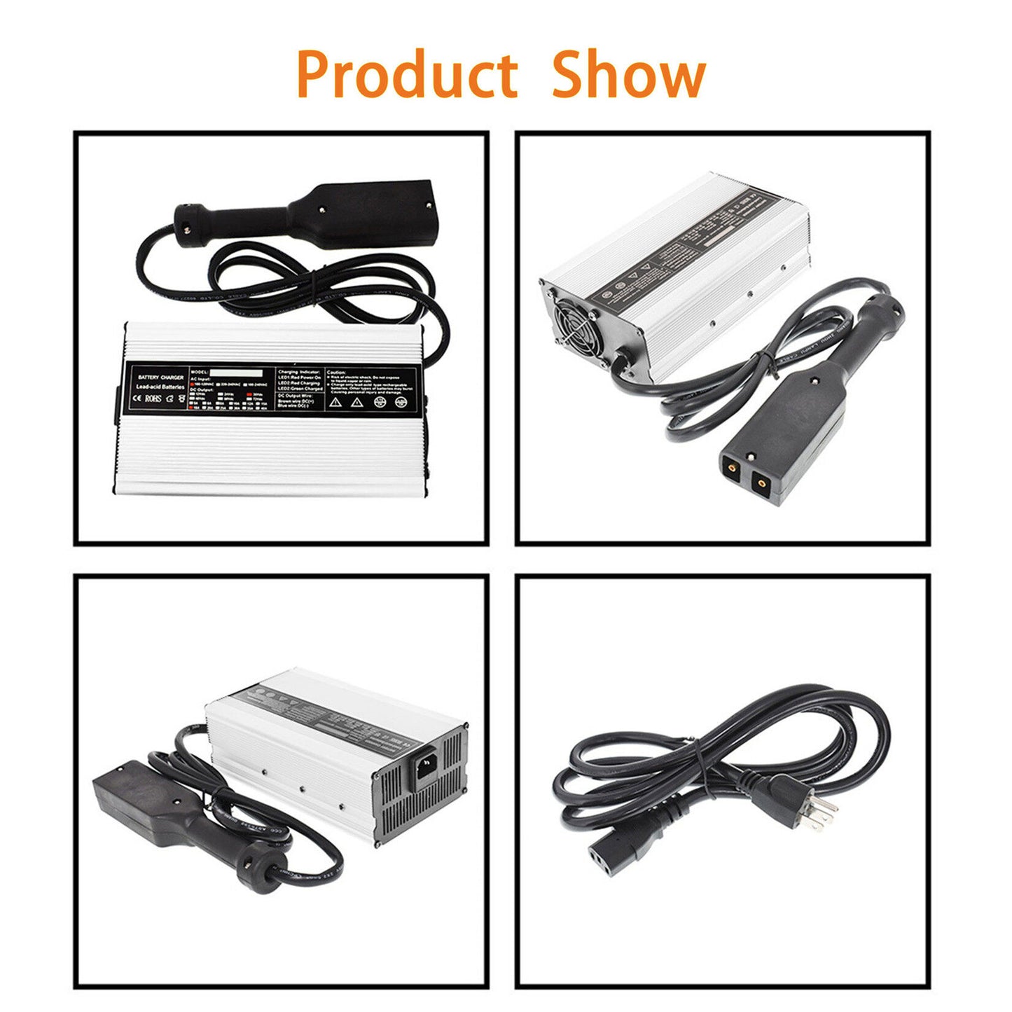 ALL-CARB 36V 18A Battery Charger with D Style Powerwise Charger Replacement for EZGO TXT Yamaha Golf Cart