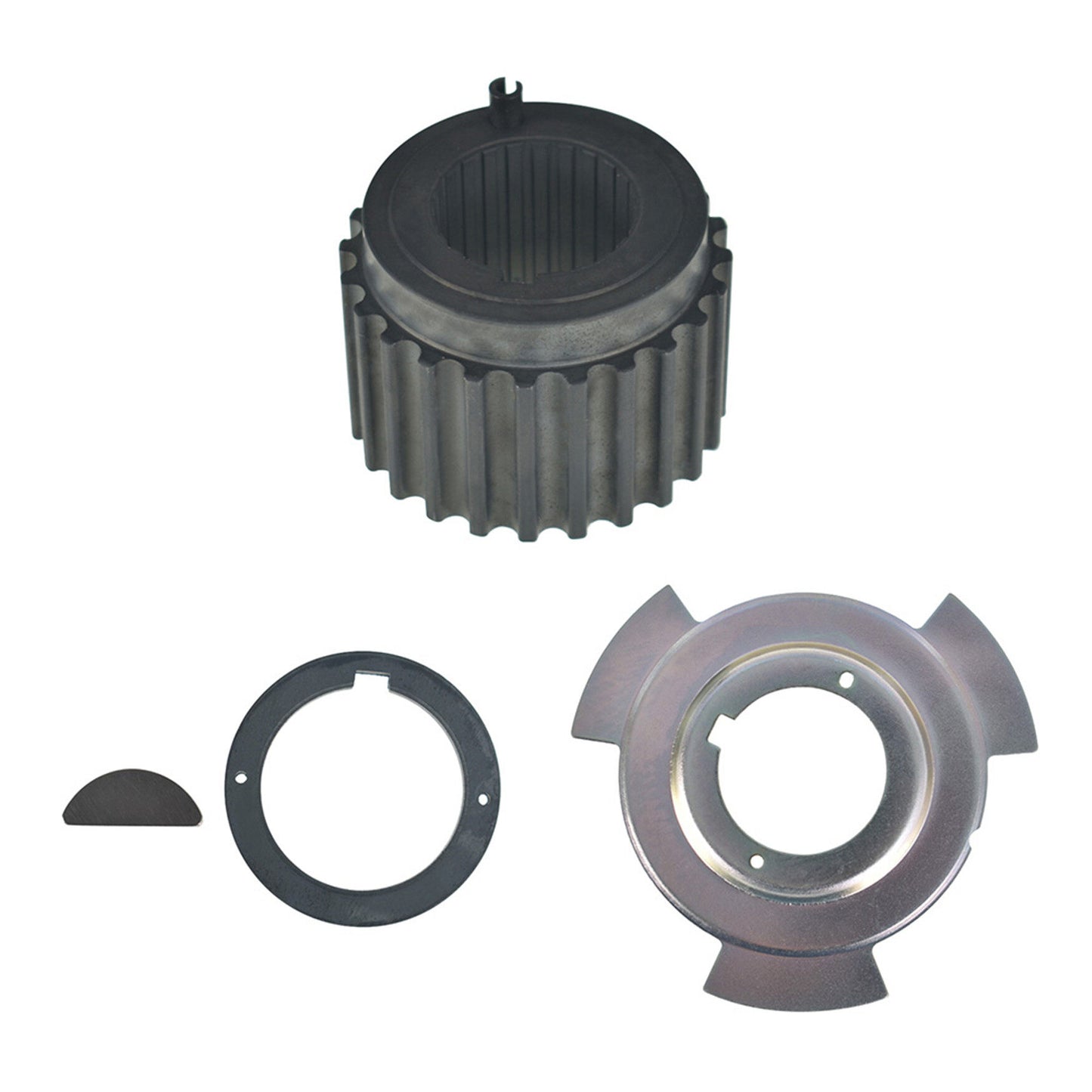 ALL-CARB Crankshaft Belt Pulley with Sensor Blade and Spacer Replacement for Mitsubishi Montero Galant Eclipse 3.0L 3.5L