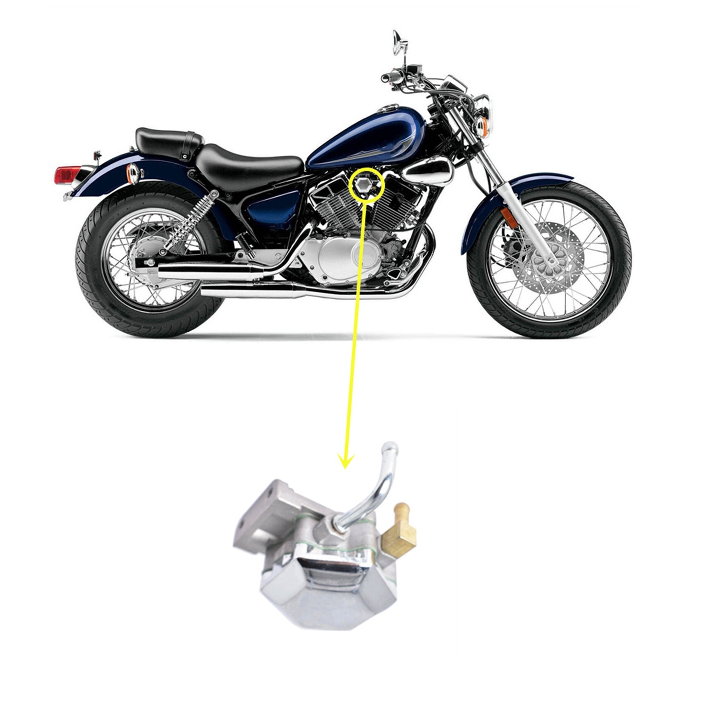 ALL-CARB Fuel Pump Assy Replacement for Yamaha Vstar Virago XV 250 125 Route 66
