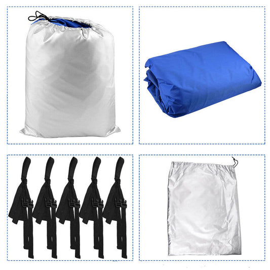 ALL-CARB 21ft-24ft Boat Cover Trailerable Heavy Duty Rain Snow Resistant Protection, Fishing Boat, Runabout, Bass Boat, Pontoon Beam 102