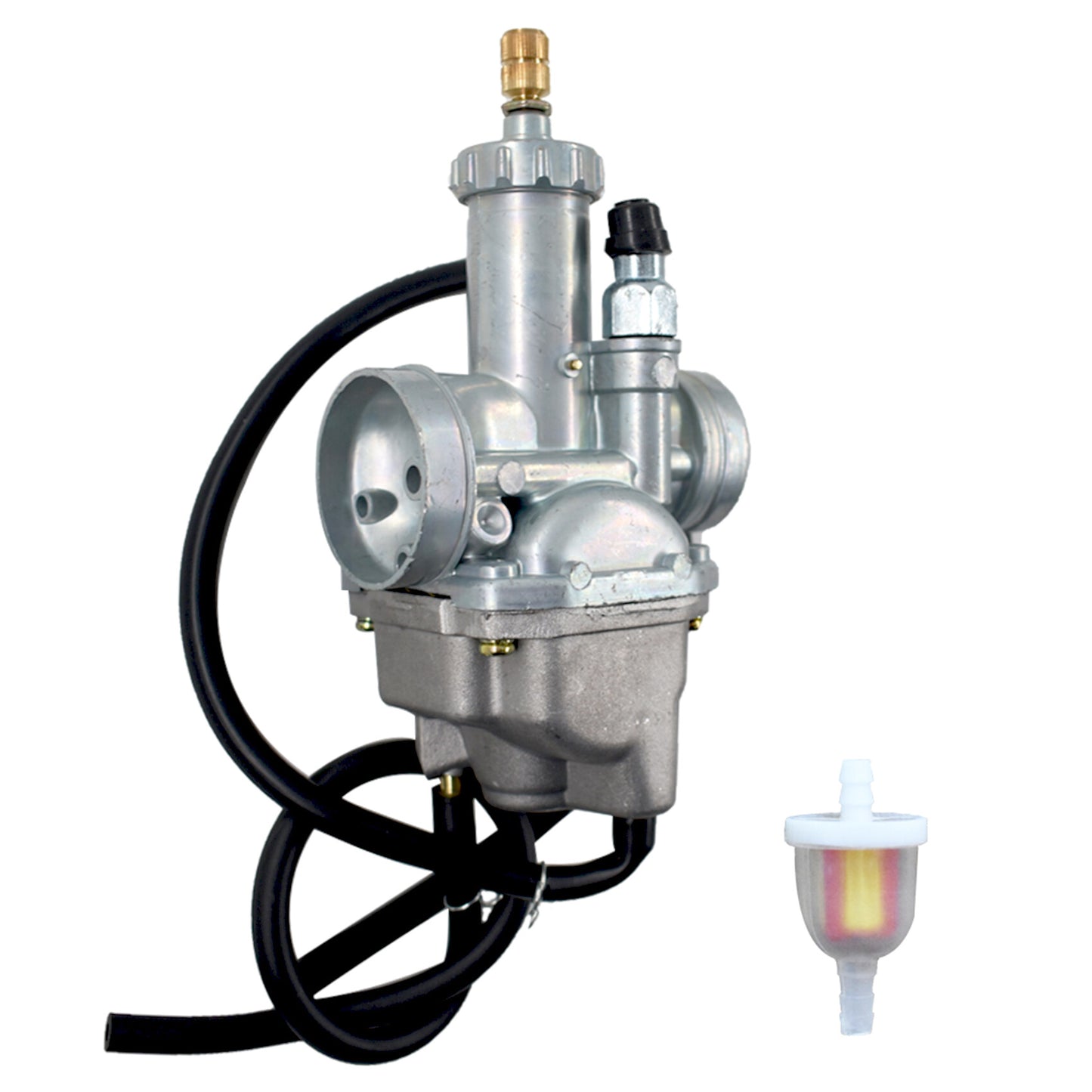 Carburetor Carb with Inline Fuel Filter Fit for 2003-2011 Kawasaki Bayou 250 KLF250A