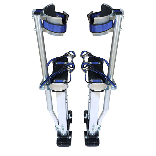 ALL-CARB Drywall Stilts 24 - 40 inch Grade Adjustable Auminum Tool Stilt for Painting or Cleaning - Silver