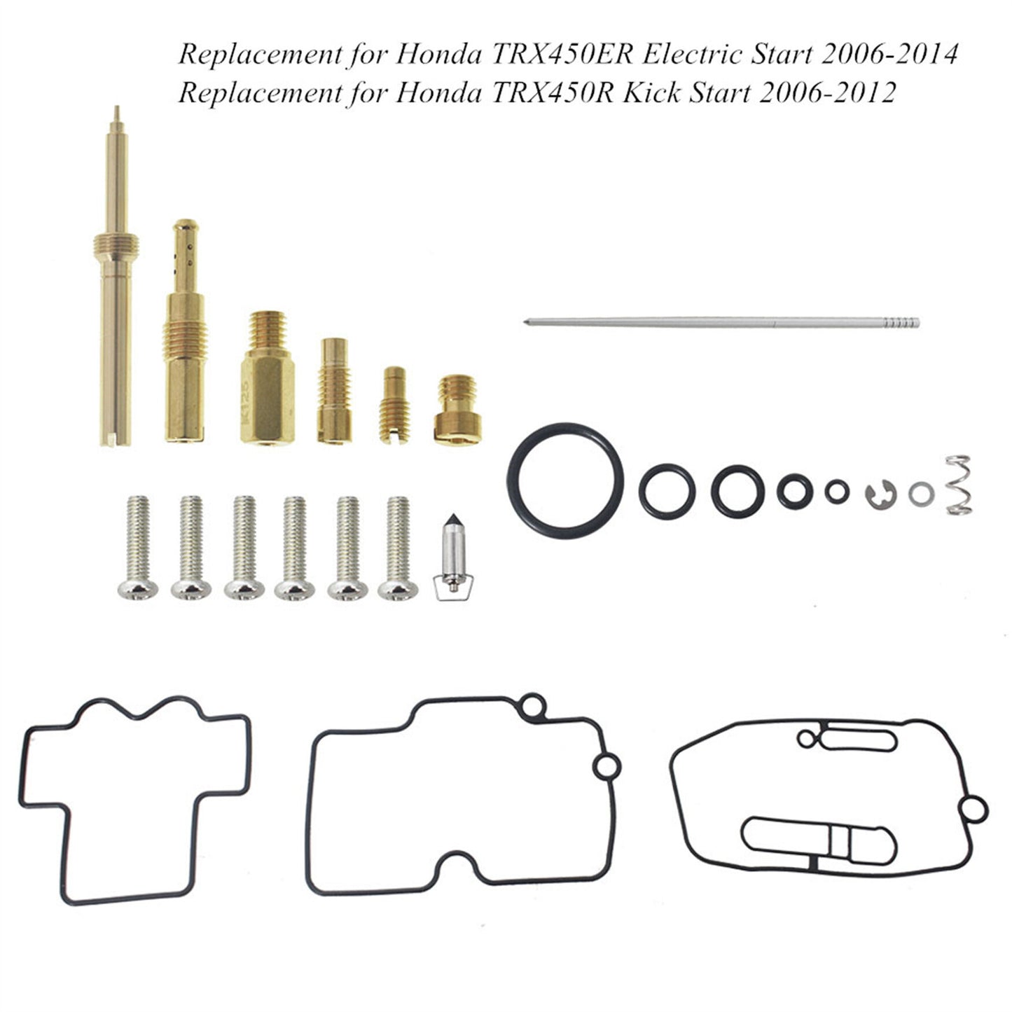 Carburetor Repair Carb Rebuild Kit Replacement for Honda TRX450R TRX450ER 2006-2014