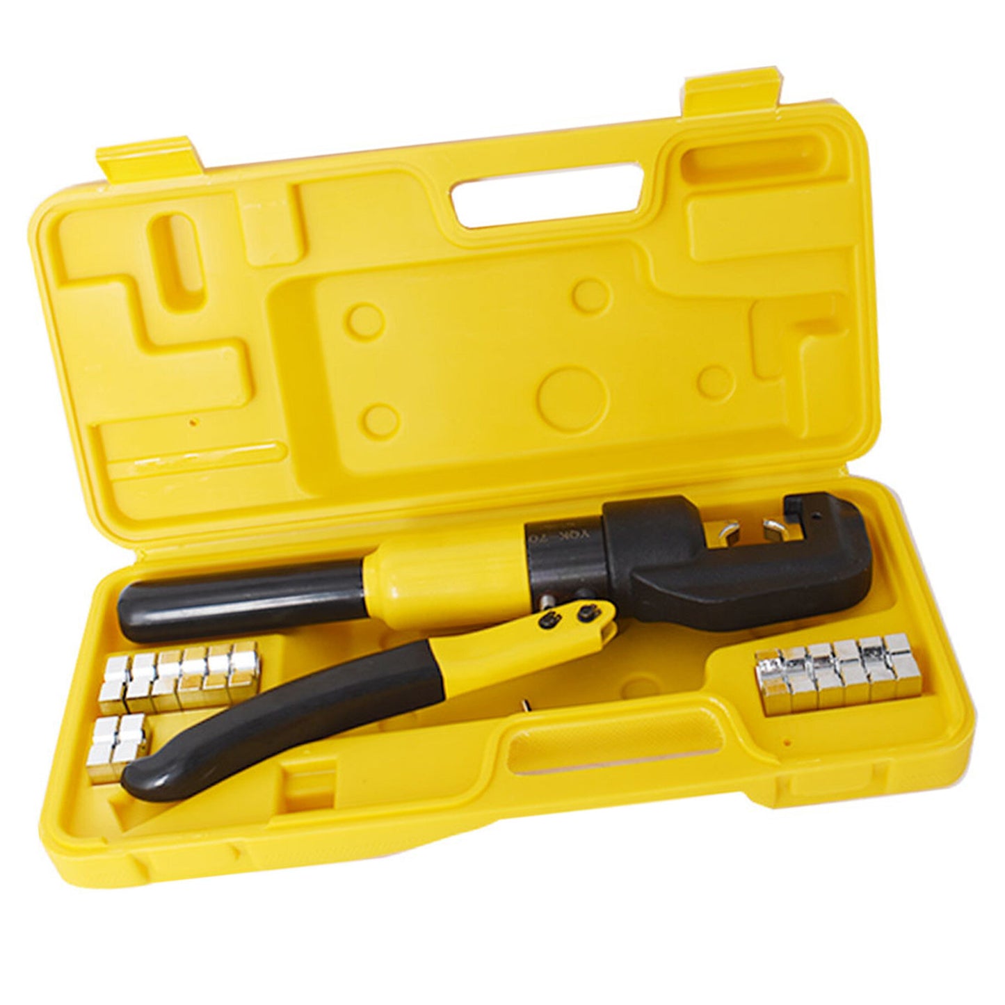 6 Ton Hydraulic Cable Lug Terminal Crimper Wire Crimping Tool with 9 Dies for Crimping Wires and Butt Connectors