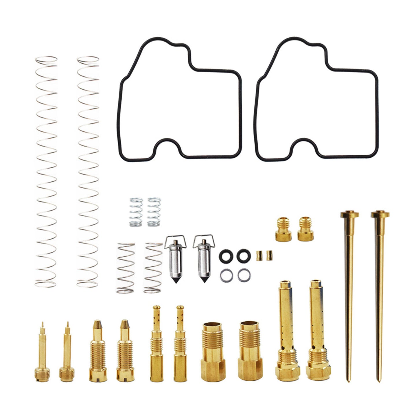 2 x Carburetor Carb Repair Rebuild Kits Fit for 2002-2003 Kawasaki Prairie 650 and 700 Brute Force 650