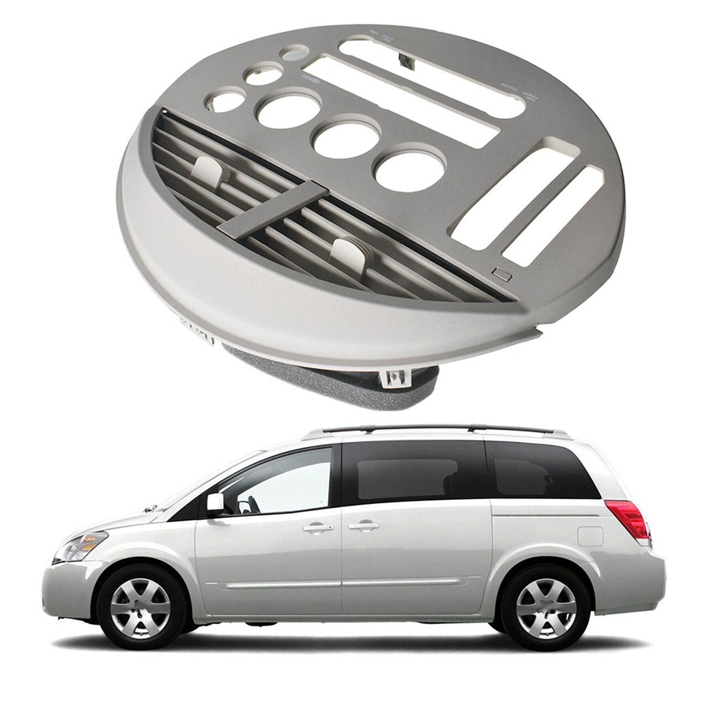 ALL-CARB Instrument Gauge Panel Center Console Dashboard Cover Bezel Replacement for 2004-2005 Nissan Quest Beige