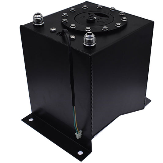 2.5 Gallon Aluminum Black Fuel Tank Racing Fuel Cell Tank Drifting Fuel Cell Tank with Level Sender 9.4L
