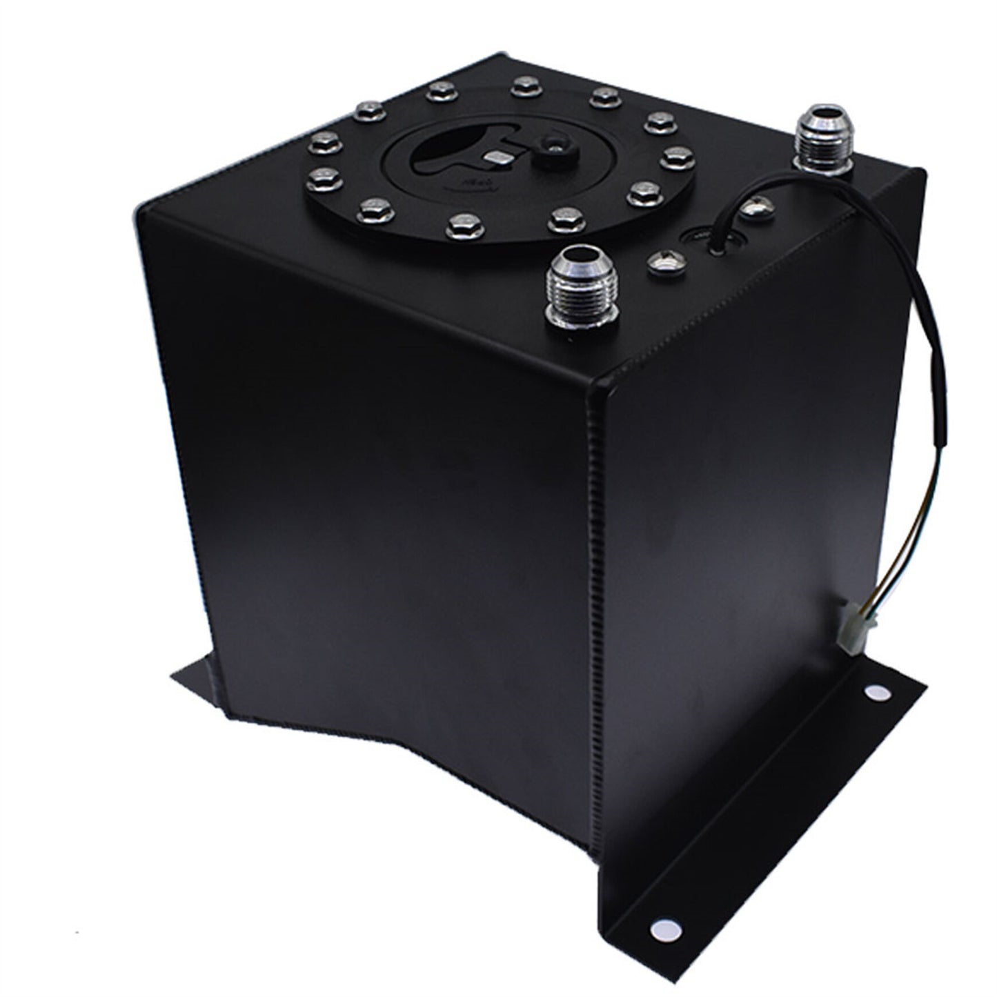 2.5 Gallon Aluminum Black Fuel Tank Racing Fuel Cell Tank Drifting Fuel Cell Tank with Level Sender 9.4L