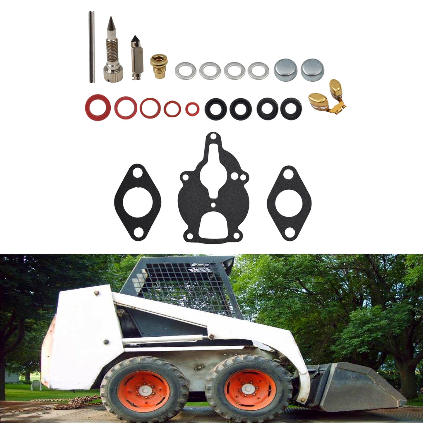 LQ39 Carburetor Repair Kit Float Replacement for Clark Bobcat 632 722 732 Ford engine 1498 13805 G36 Wisconsin VH4D VHD TJD Replaces LQ39 E27