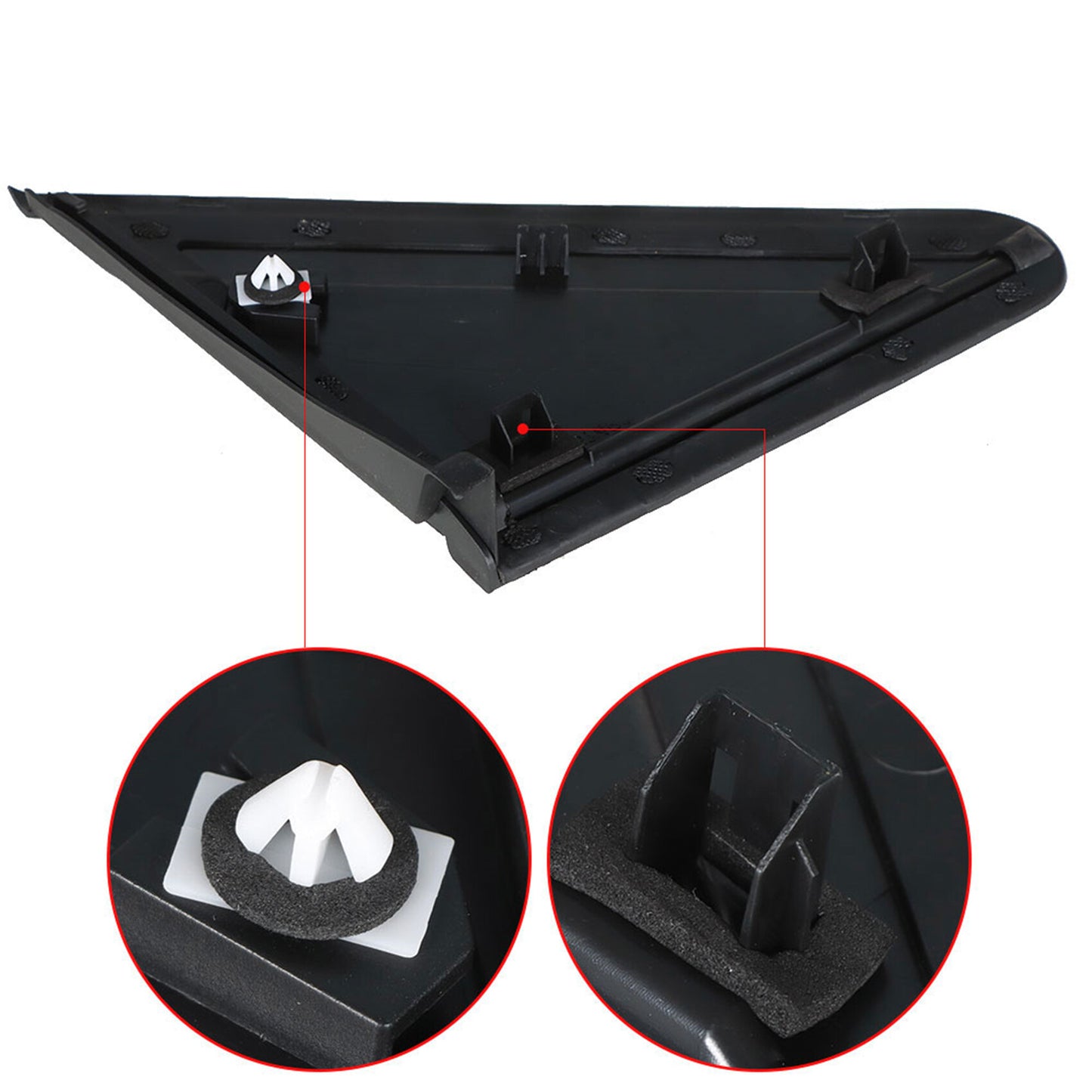 ALL-CARB Black Left and Right Side Exterior View Mirror Triangle Trim Replacement for 2008-2016 Town & Country Replacement for 2008-2017 Grand Caravan 1AN68RXFAB 1AN69RXFAA