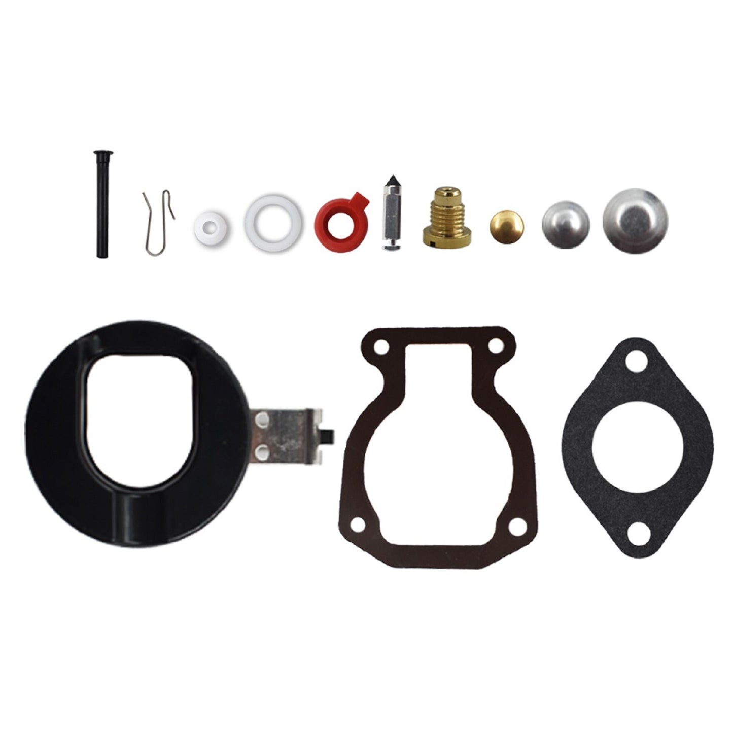 Carburetor Repair Kit w/Float Replacement for Johnson Evinrude 398453 9.9 HP 15 HP 1974-1988