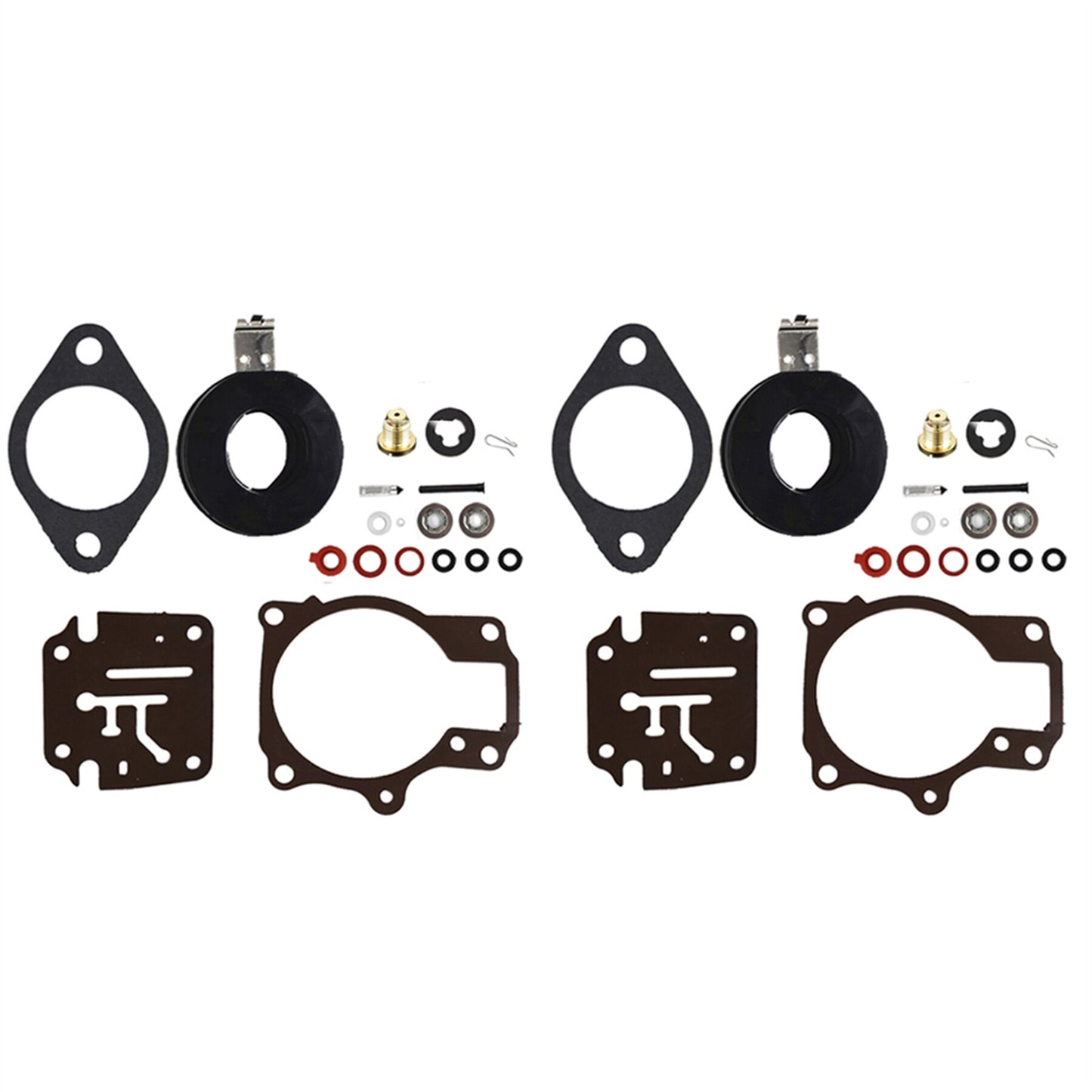ALL-CARB 2 Pack Carb Repair Kits with Float Replacement for Johnson Evinrude 396701 18 20 25 28 30 35 40 45 48 50 55 60 65 70 75 HP