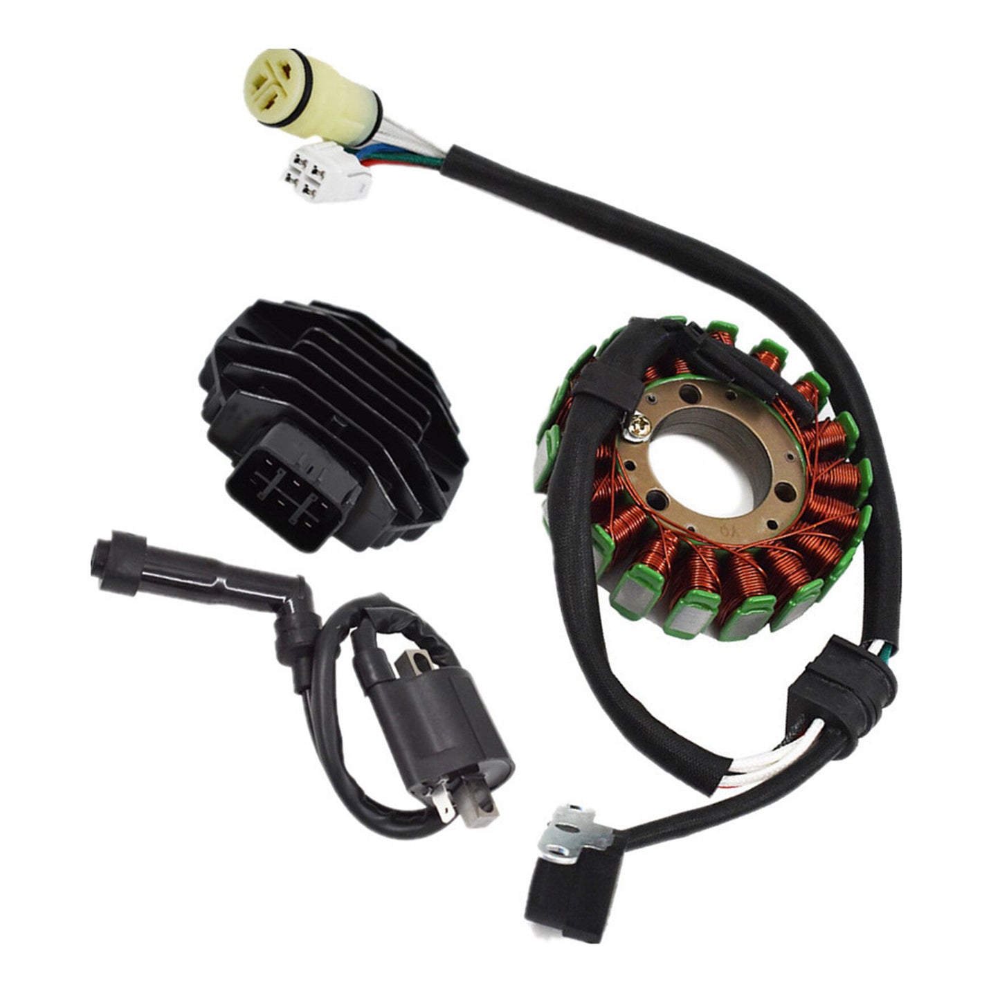 ALL-CARB Stator and Regulator Rectifier and Ignition Coil Replacement for Yamaha Raptor 660 YFM660 2001-2005