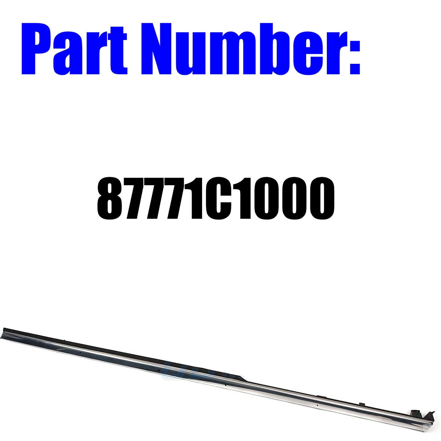 ALL-CARB Front Left Driver Upper Side Chrome Fender Garnish Molding Trim Replacement for Hyundai Sonata 2015 2016 2017 87771C1000