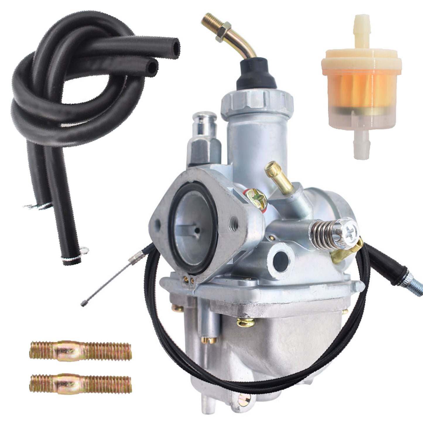 Carburetor Carb & Throttle Cable Fit for Yamaha 1986-1987 Moto 4 YFM225 / 1985 Moto 4 YFM200