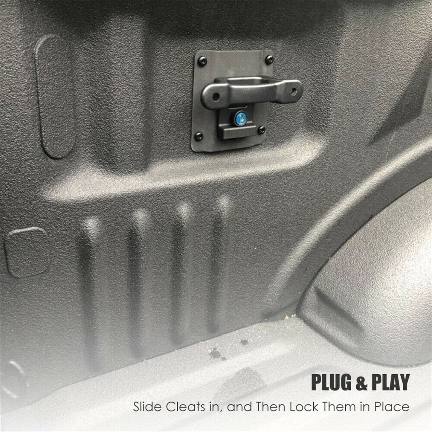 ALL-CARB Pack of 4 Box Tie Down Truck Bed Cleats Locking Replacement for F-150 F-250 Super Duty F-350 Super Duty 2015-2020 FL3Z99000A64B