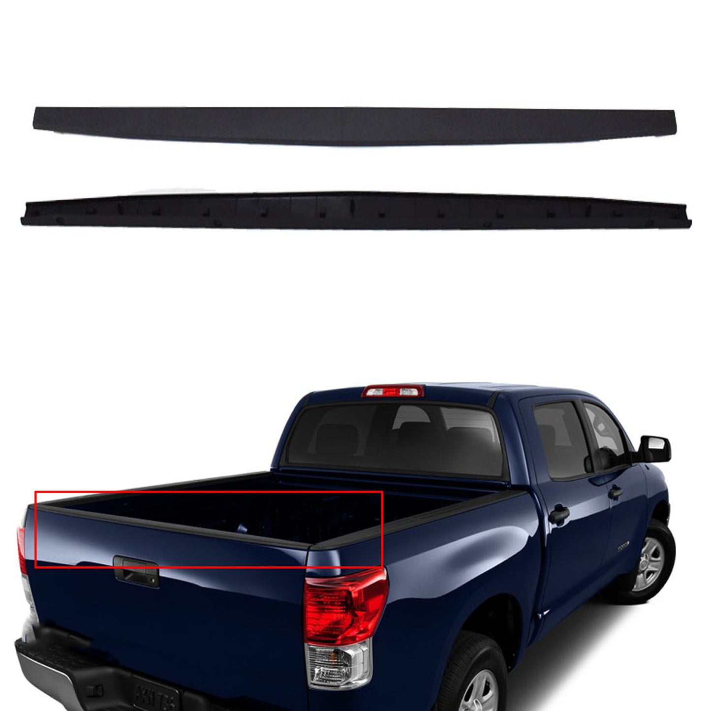 ALL-CARB Black Tailgate Cover Cap Molding 657170C051 TO1904101 Replacement for Toyota Tundra 2007 2008 2009 2010 2011 2012 2013