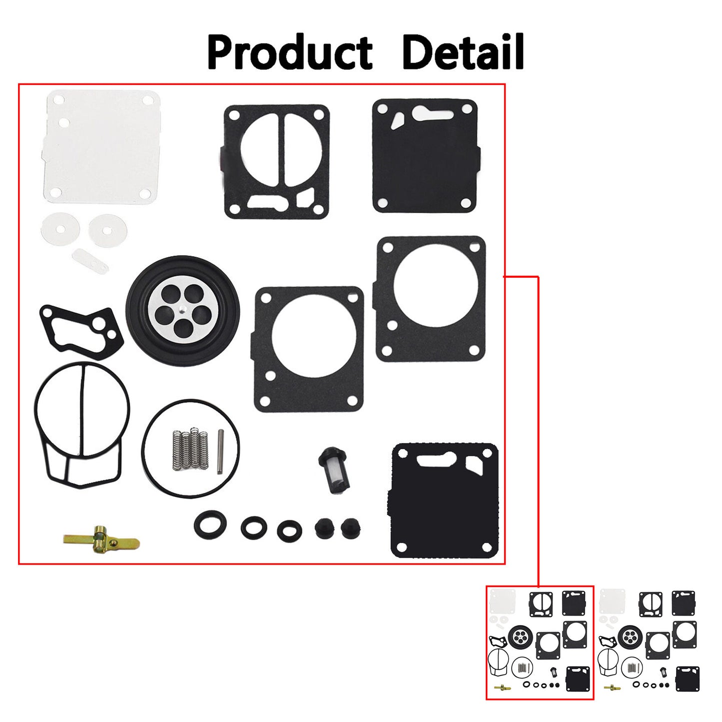 ALL-CARB 2 x Carb Carburetor Repair Kits Replacement for Yamaha VXR Wave Blaster Wave Raider XL700 XL760