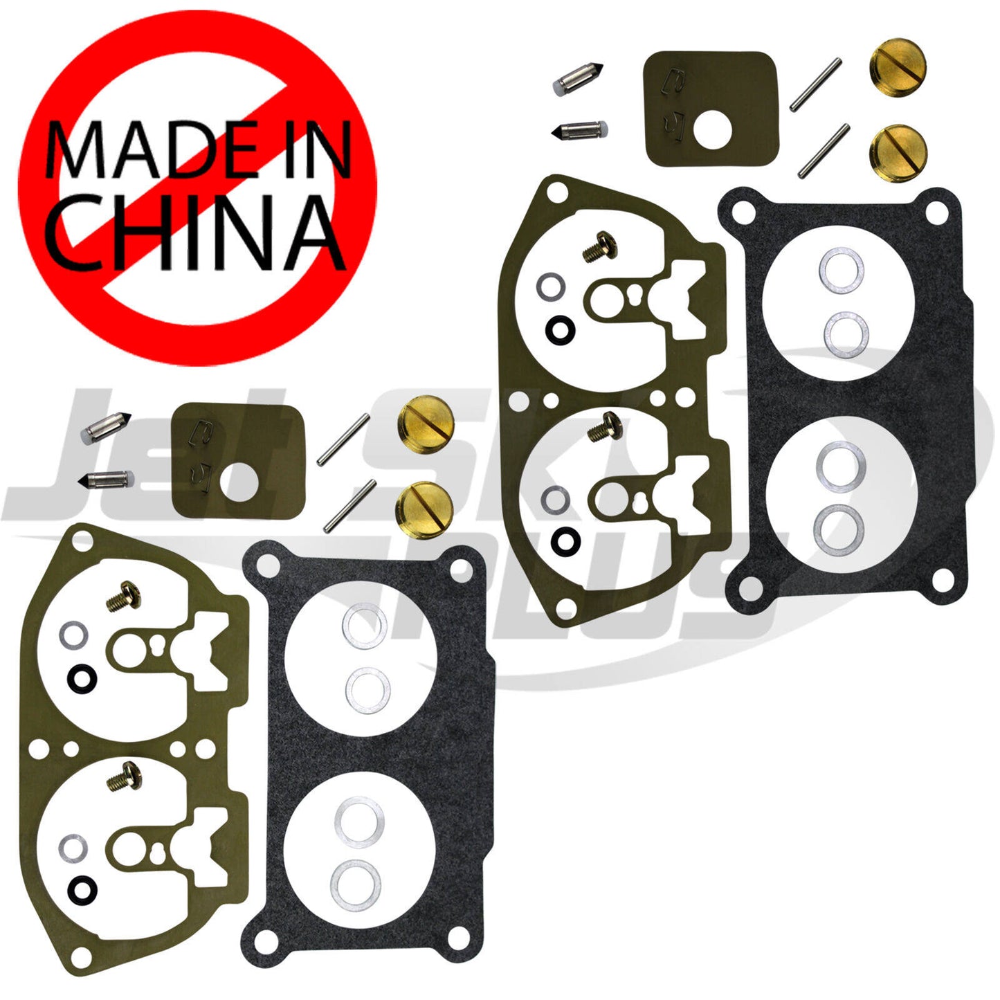 2 Pcs Carburetor Carb Rebuild Repair Kits Fit for Yamaha Outboard V-4 115 130 HP 1986-1995