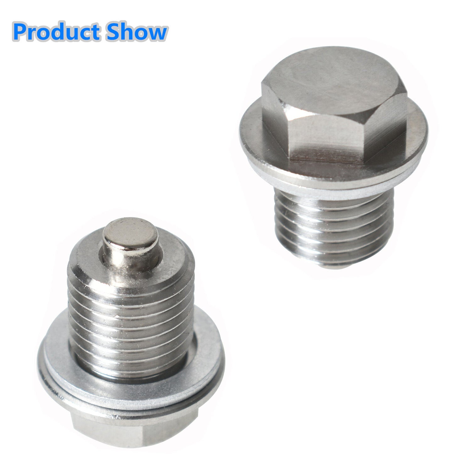 ALL-CARB Stainless Steel Engine Oil Drain Plug Set DP001 Replacement for Honda Suzuki Mazda Mitsubishi Volkswagen Audi Porsche Benz Kia Hyundai