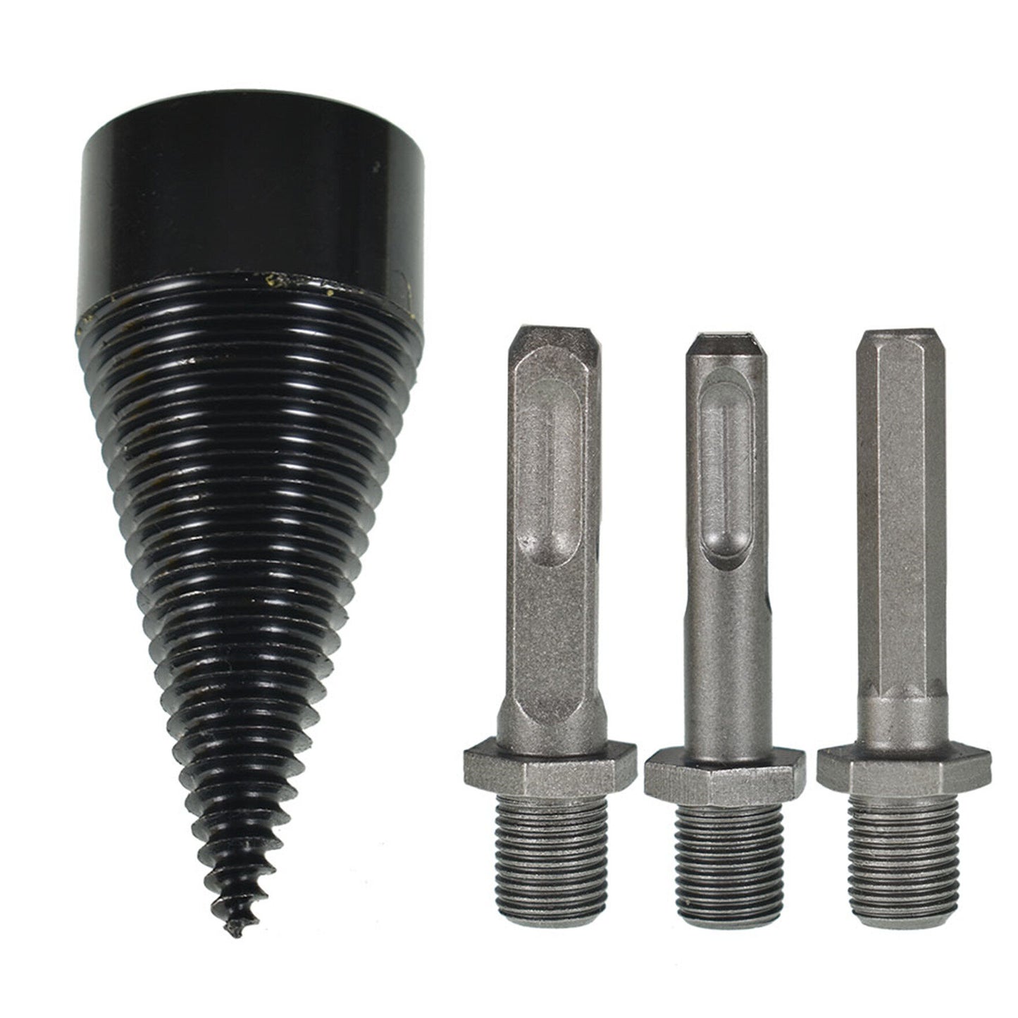 ALL-CARB Hex+Square+Round Wood Splitter Firewood Drill Bit Replacement for 42mm Household Electric Drill