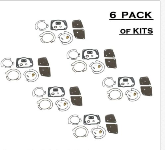 ALL-CARB 6 Pack New Carb Repair Kit Replacement for Johnson Evinrude V4 V6 (90-175 HP) 18-7247 436852 438996