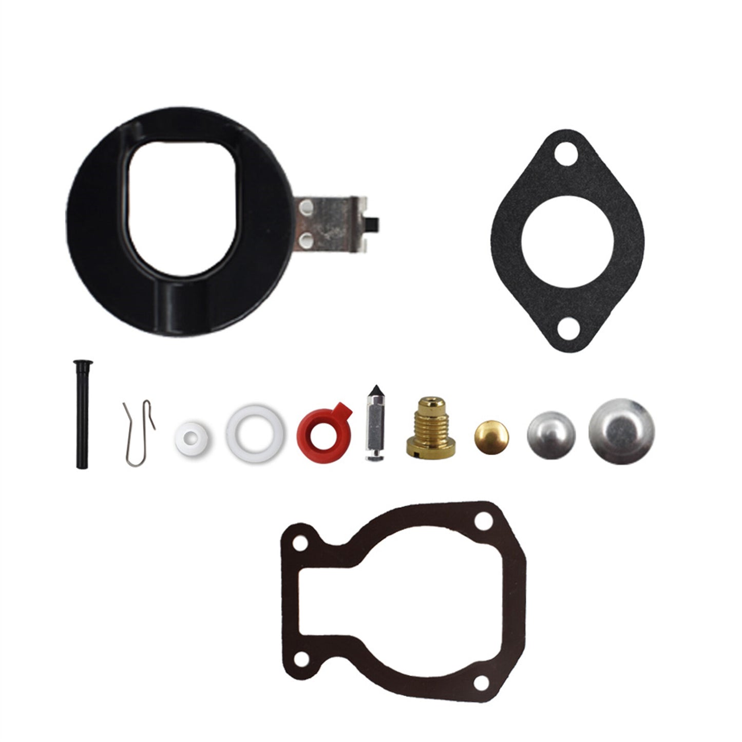 Carburetor Repair Kit w/Float Replacement for Johnson Evinrude 398453 9.9 HP 15 HP 1974-1988