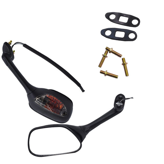 ALL-CARB Rear View Mirrors Smoke Turn Signals Replacement for Suzuki GSXR 600 750 1000