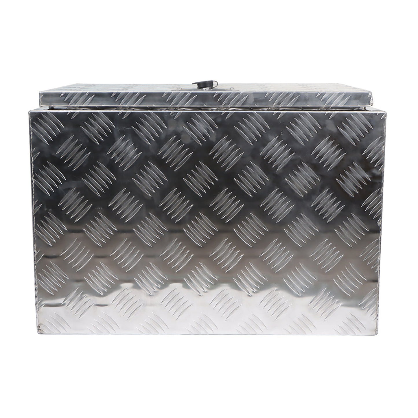 ALL-CARB 24 Inch Trailer Tongue Tool Box Aluminum Heavy Duty Truck Pickup Underbody Underbed Storage Organizer 5 Bar Tread Tool Box Weather Resistant Seal w/Lock & Keys Siver