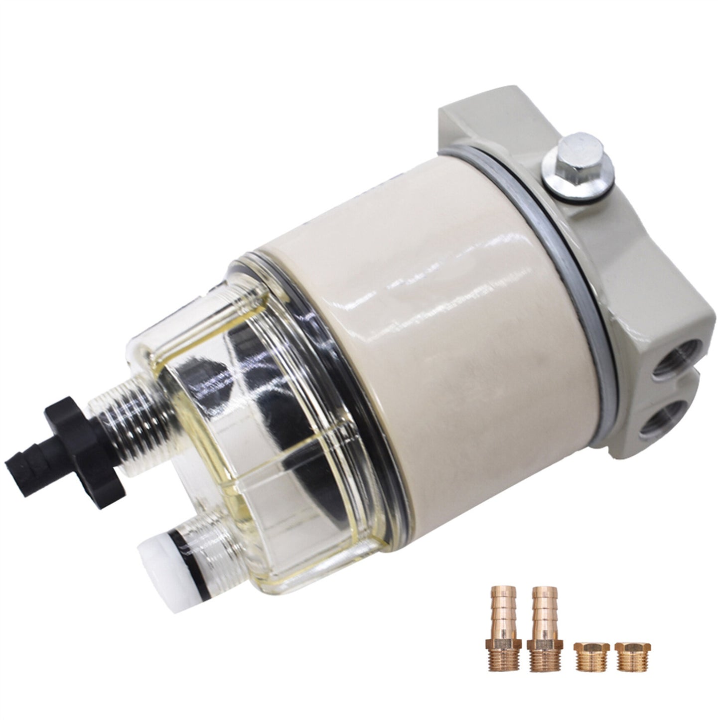 ALL-CARB Fuel Filter Water Separator R12T Replacement for Marine Spin-on 10 Micron Diesel Fuel Filter