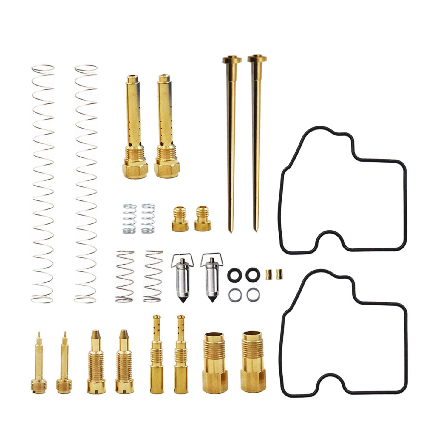 2 x Carburetor Carb Repair Rebuild Kits Fit for 2002-2003 Kawasaki Prairie 650 and 700 Brute Force 650