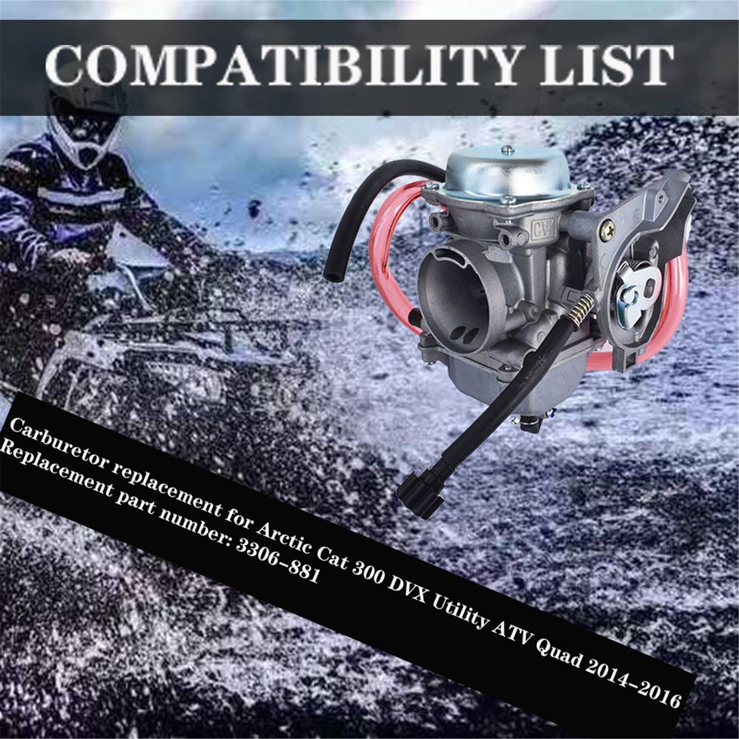 New Carburetor Fit For Arctic Cat Atv 300 2014 2015 2016 Carb