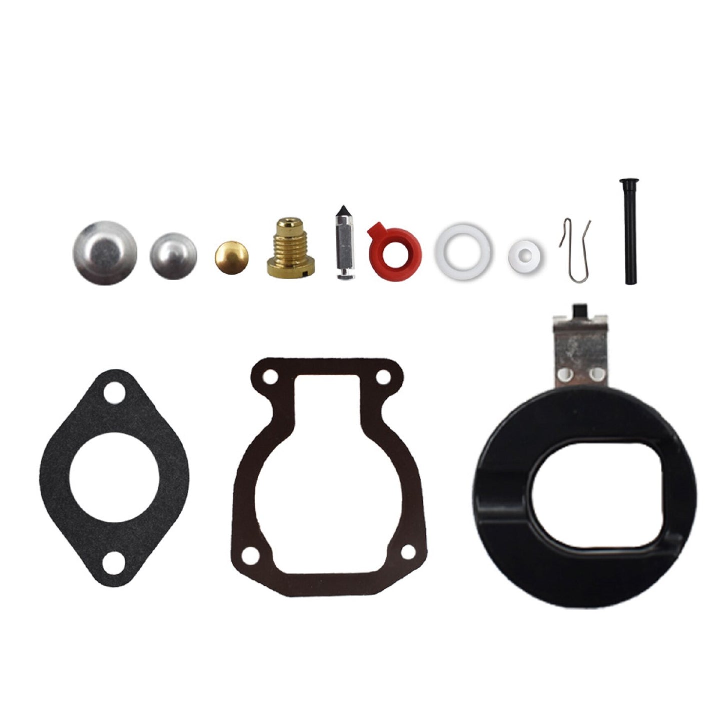 Carburetor Repair Kit w/Float Replacement for Johnson Evinrude 398453 9.9 HP 15 HP 1974-1988