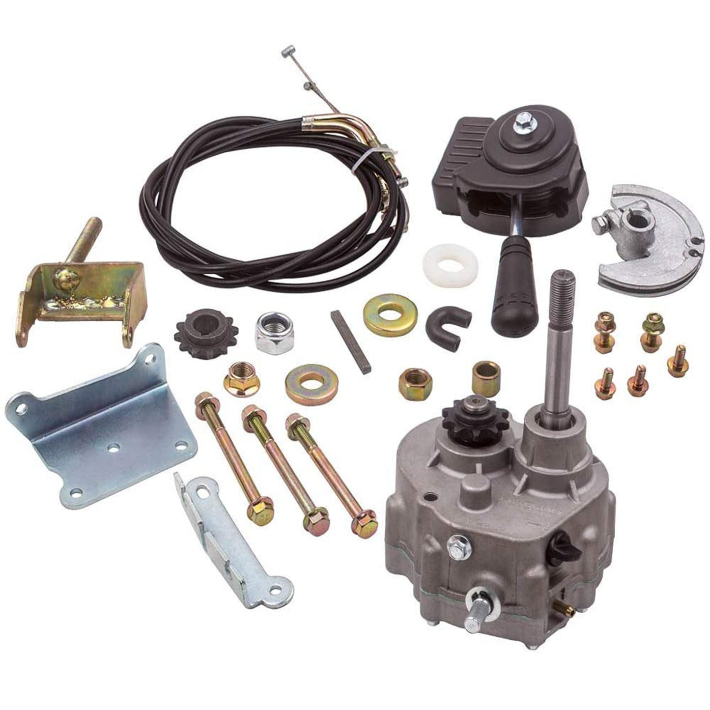 Go Kart Forward Reverse Gearbox Replacement for 2HP-13HP Engine Local 10T #40 41 and 12T #35 TAV30 Series, 3 Shift Modes 2300 RPM