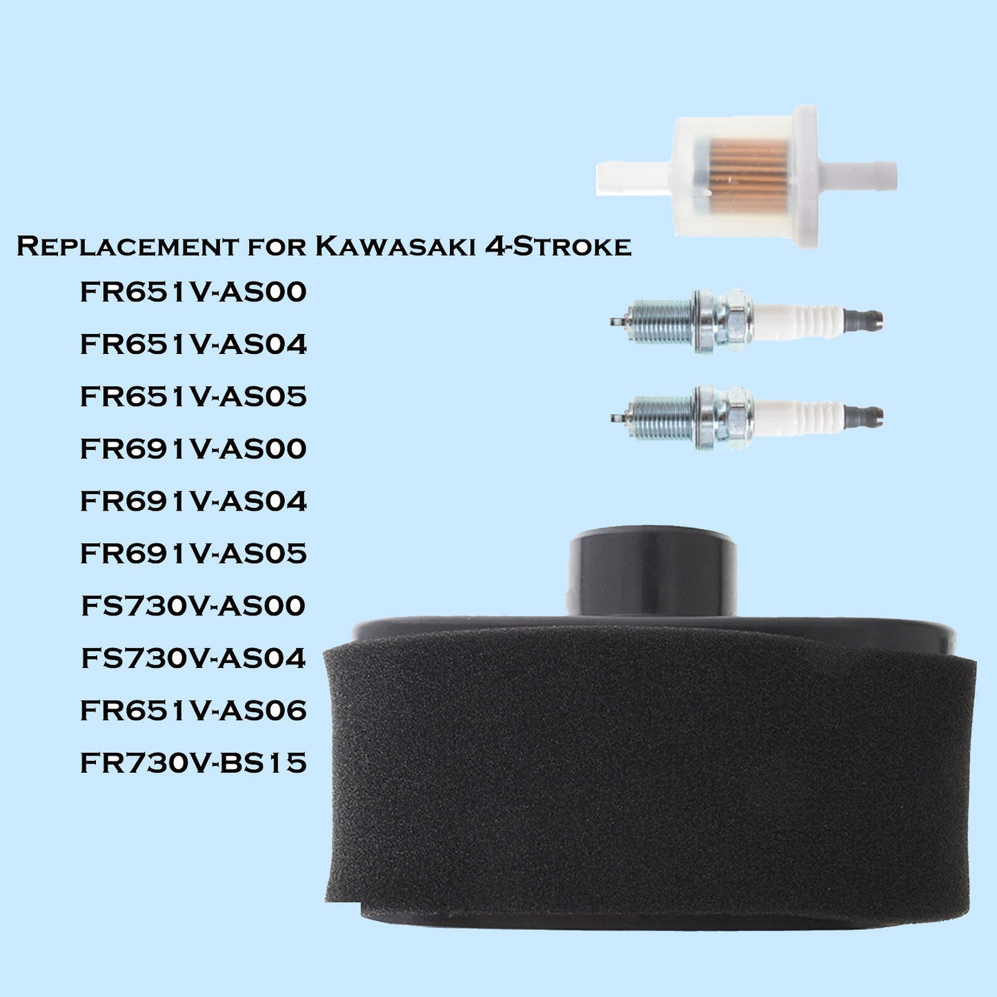 ALL-CARB FR691V Air Filter Replacement for Kawasaki FS730V FR651V Engine 99999-0384 11013-0752 11013-7047