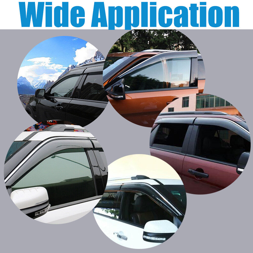 ALL-CARB Window Vent Visors Shade Sun Rain Wind Guards Deflectors Cover Acrylic Replacement for 2011-2019 Explorer Outside 4 Pieces Black