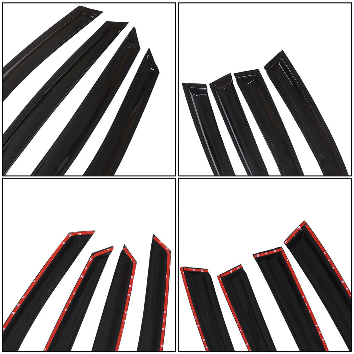 ALL-CARB Window Vent Visors Shade Sun Rain Wind Guards Deflectors Cover Acrylic Replacement for Kia Optima 2011-2015 K5 Model Only Outside 4 Pieces Black