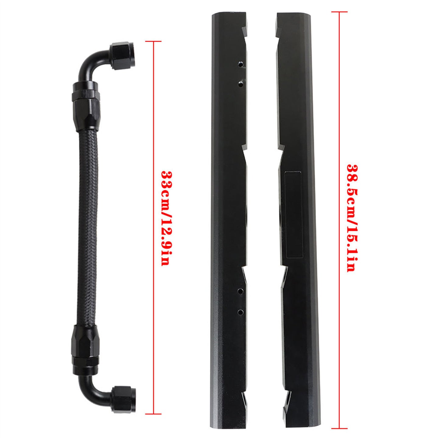 ALL-CARB -8AN Fuel Rails Kit Replacement for LS1 LS6 Black