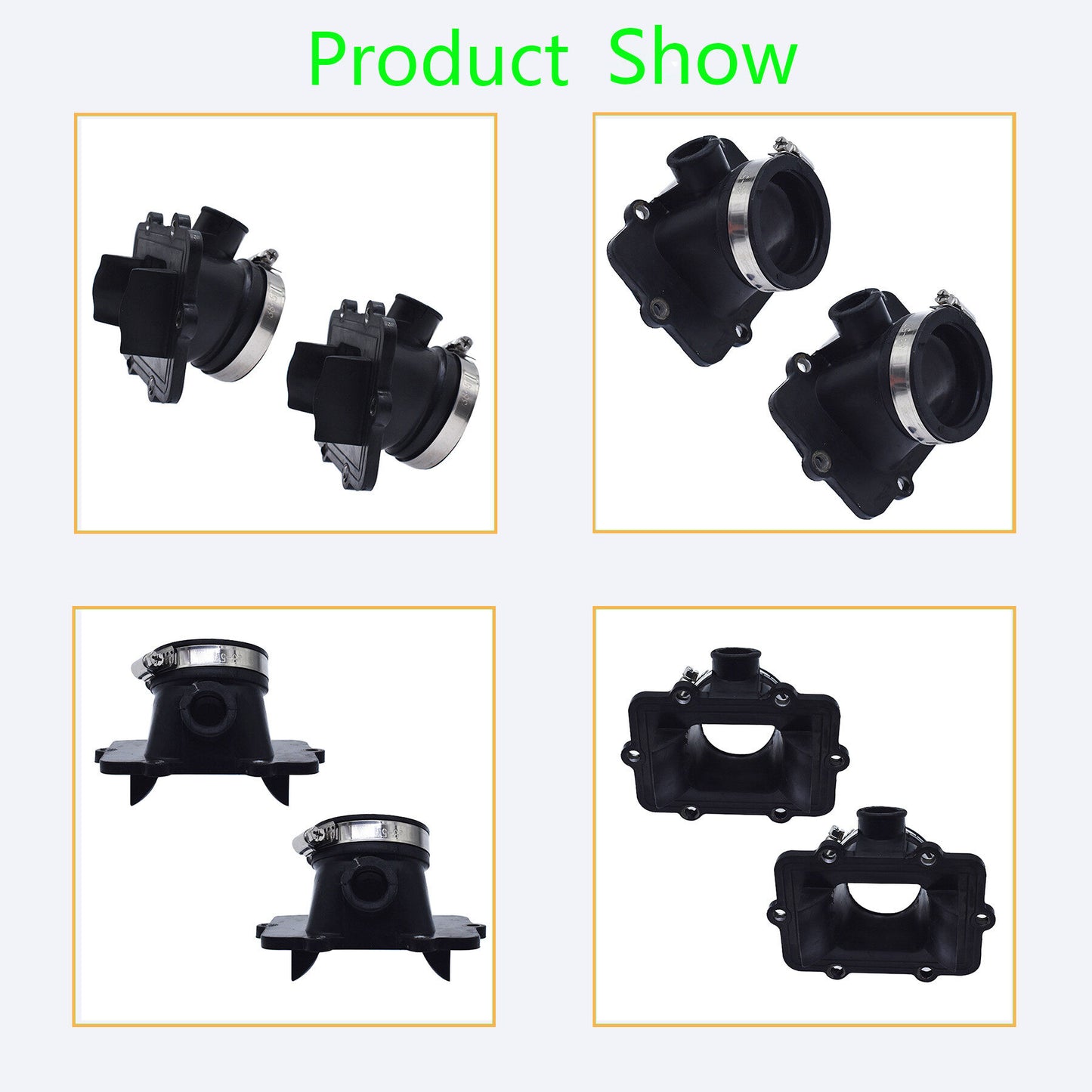 ALL-CARB 2-Pack Rubber Carburetor Flange Carb Socket Intake Boots Replacement for Ski-Doo 500SS 420867887 420867885