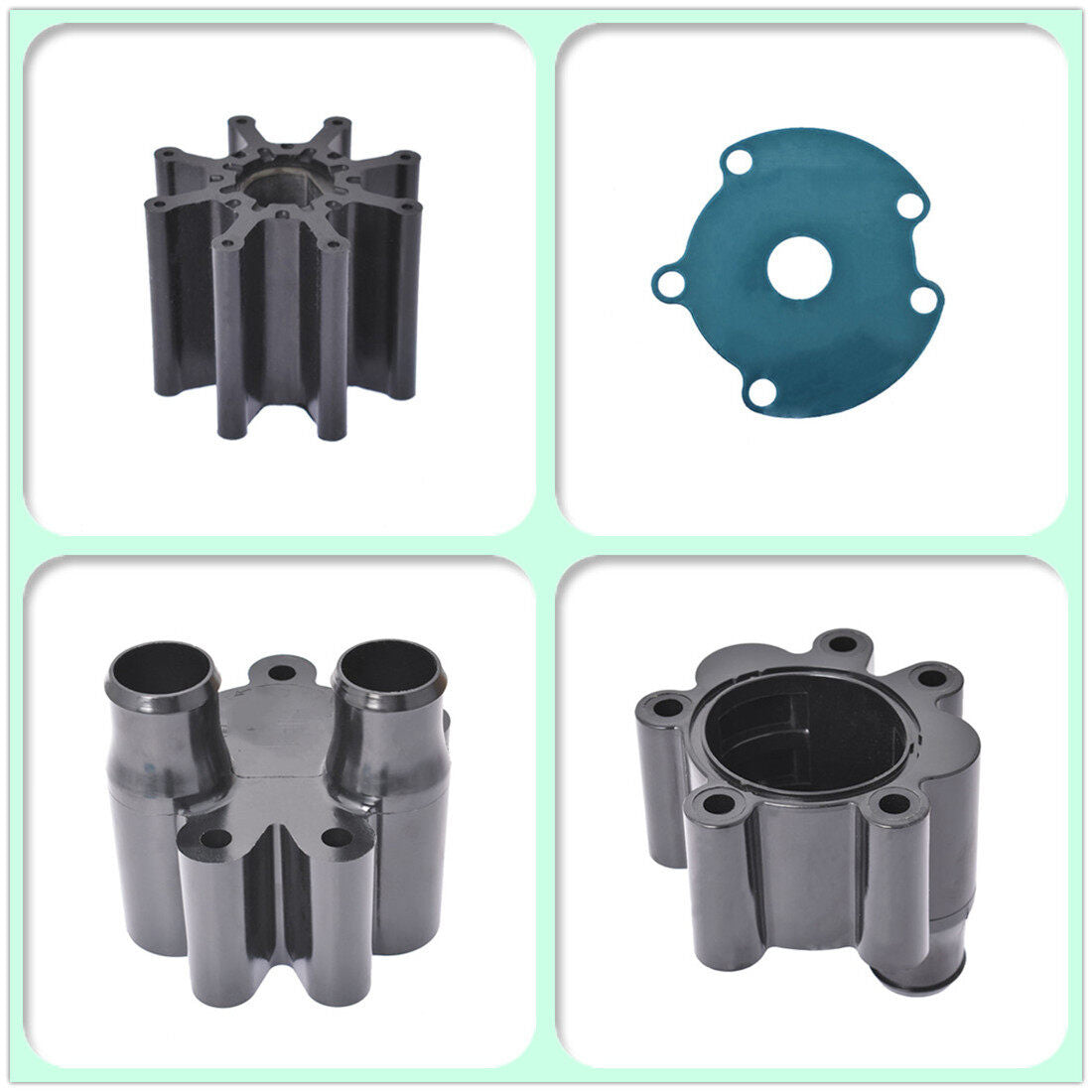 ALL-CARB Water Pump Impeller Kit & Housing Sea Water Pump Impeller Repair Parts Replacement for Mercury Mariner Bravo Raw 46-807151A14 18-3150