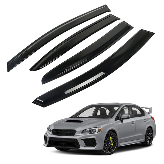 ALL-CARB Window Vent Visors Shade Sun Rain Wind Guards Deflectors Cover Acrylic Replacement for Subaru WRX STI 2015-2019 Outside 4 Pieces Black