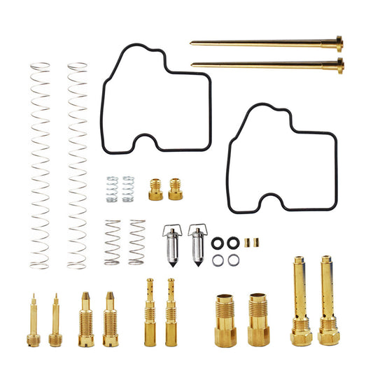 2 x Carburetor Carb Repair Rebuild Kits Fit for 2002-2003 Kawasaki Prairie 650 and 700 Brute Force 650