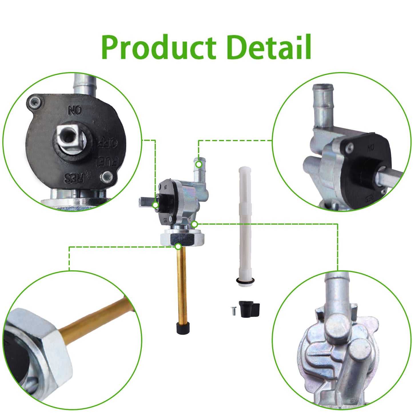 ALL-CARB Fuel Gas Valve Petcock VT1100 Replacement for Honda Shadow Aero ACE 1995-2007 16950-MAH-023