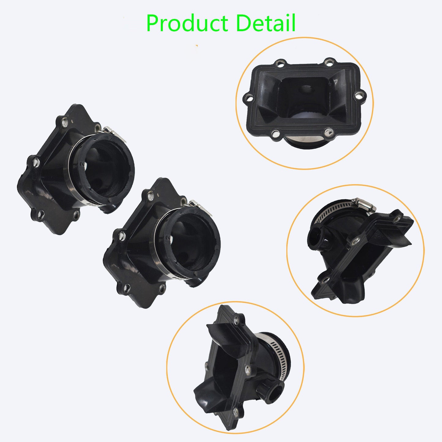 ALL-CARB 2-Pack Carburetor Flange Carb Socket Intake Boots Replacement for Ski-Doo 600 500 420867882 420867880
