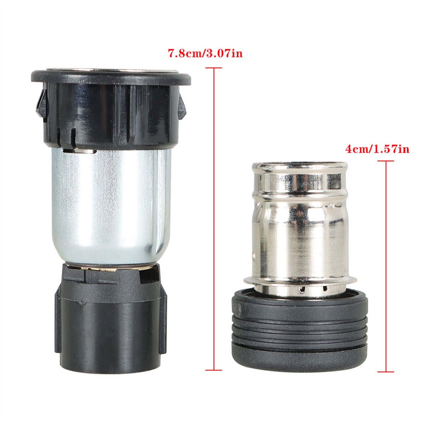 ALL-CARB Black Silver New Cigarette Lighter Assembly Socket Replacement for 1999-2016 Lincoln Mercury XC3Z-15055-AA